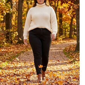 d.jeans Black Skinny Jeans High Rise Stretch Denim Plus Size 20W
